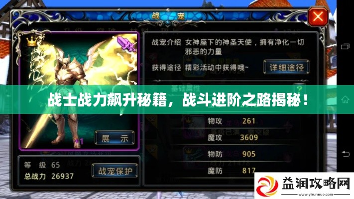 战士战力飙升秘籍，战斗进阶之路揭秘！