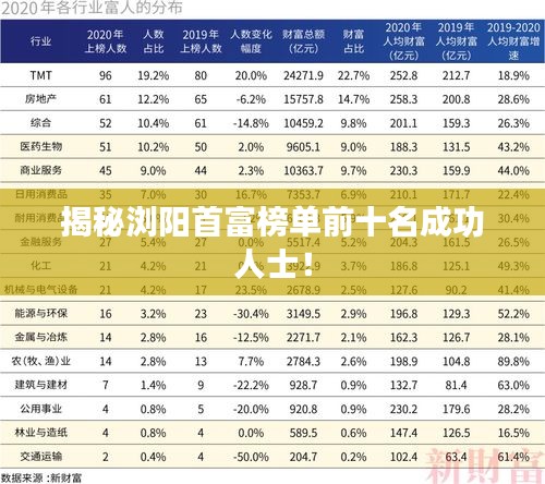 揭秘浏阳首富榜单前十名成功人士！