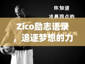 Zico励志语录，追逐梦想的力量源泉！